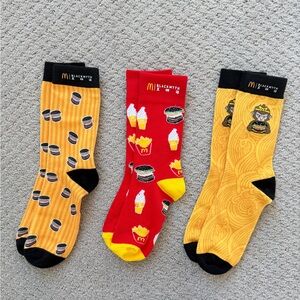McDonald Blackmyth Men's Fun Socks Set - Red and Yellow